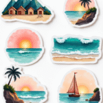 Mountains & Beaches - Sticker Sheet v9